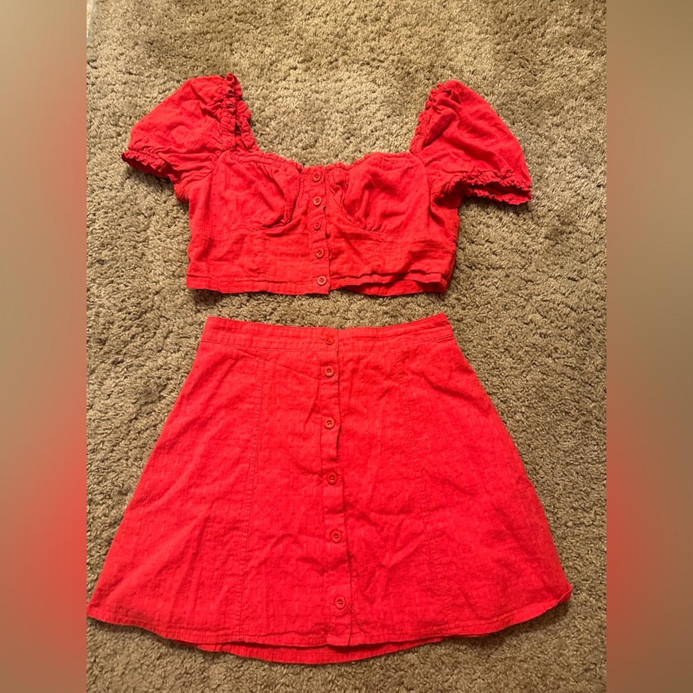 Red two piece set